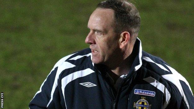 Kenny Shiels watched Glentoran's draw with Coleraine