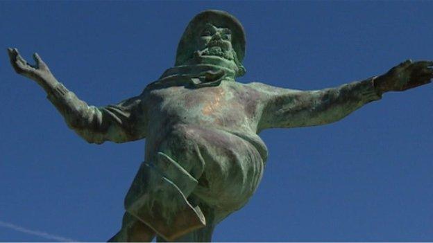 Jolly Fisherman statue in Skegness