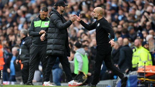 Jurgen Klopp and Pep Guardiola