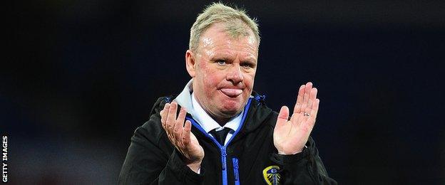 Leeds United manager Steve Evans