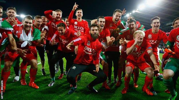 Wales celebrate