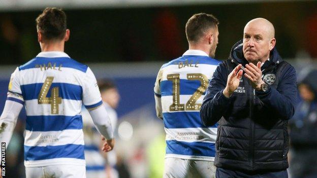 QPR players and boss Mark Warburton