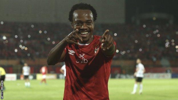 Al Ahly's South African striker Percy Tau