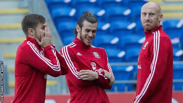 Aaron Ramsey, Gareth Bale and James Collins