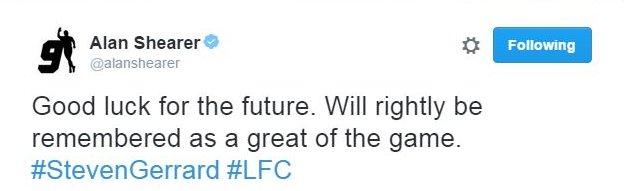 Alan Shearer tweet