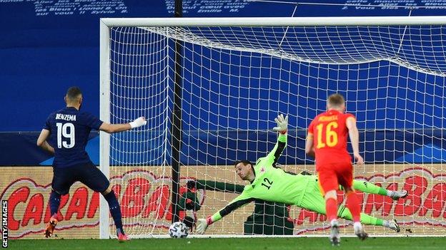 Danny Ward made a fine penalty save in the France friendly, but long-time number one Wayne Hennessey was back to face Albania