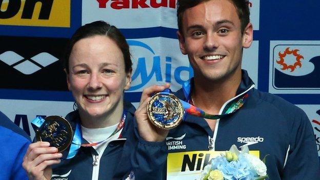 Rebecca Gallantree and Tom Daley