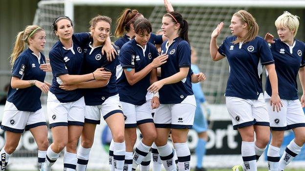 Millwall Lionesses celebrate