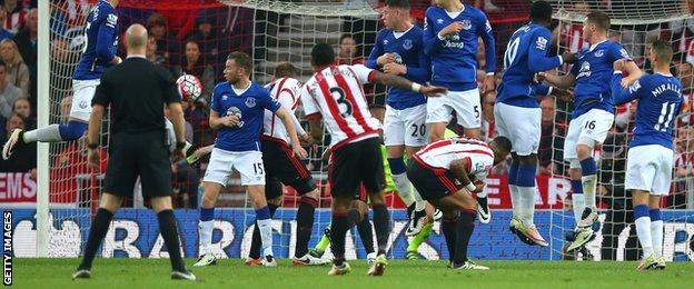 Patrick van Aanholt scores from a free-kick