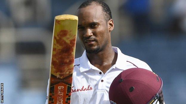 Kraigg Brathwaite acknowledges the applause of the crowd after scoring a century against Bangladesh in 2018