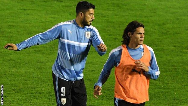 Luis Suarez and Edinson Cavani