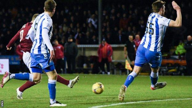 Arbroath's Jack Hamilton scores