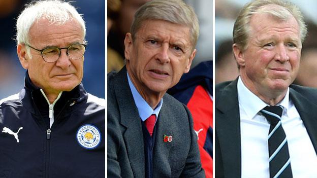 Claudio Ranieri, Arsene Wenger and Steve McLaren