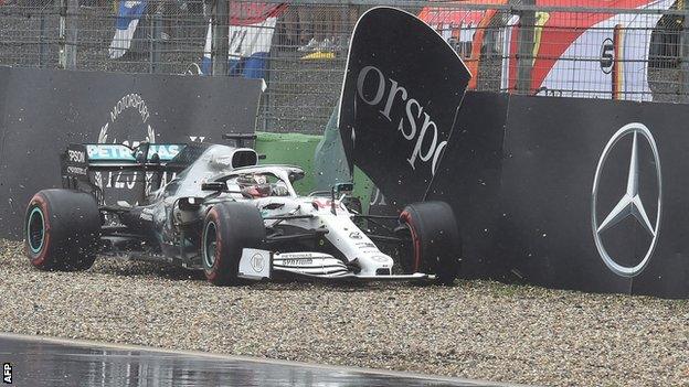 Lewis Hamilton crash German GP