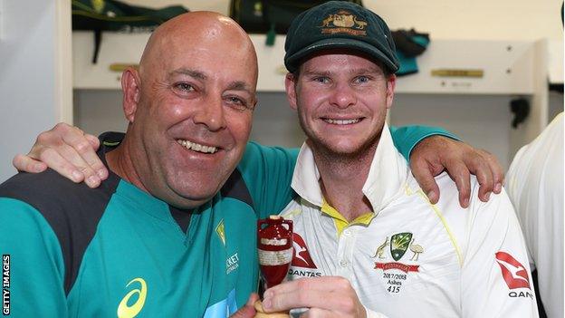 Darren Lehmann and Australia captain Steve Smith