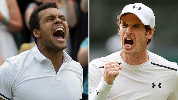 Jo Wilfried Tsonga (left), Andy Murray