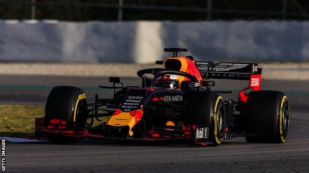 Max Verstappen in testing