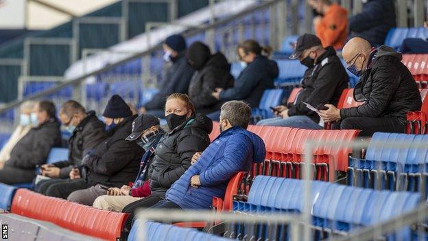 Fans attending Ross County v Celtic