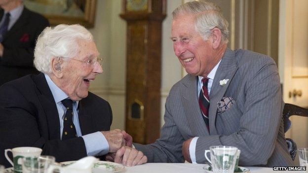 Owen Burns with Prince Charles