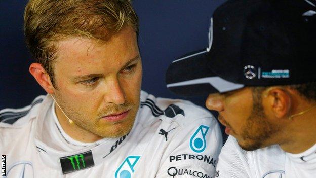 Nico Rosberg and Lewis Hamilton