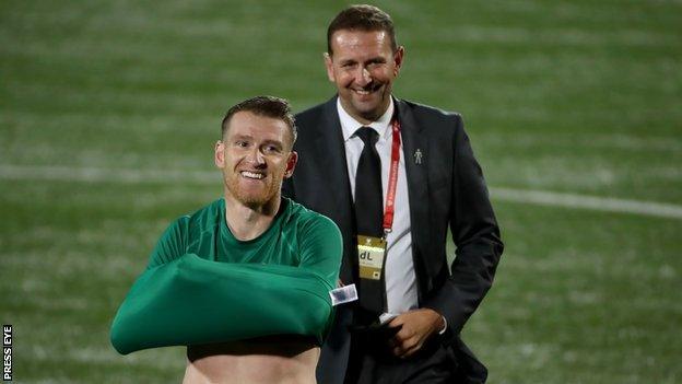 Ian Baraclough is the fourth Northern Ireland manager Davis has played for