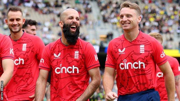 Jos Buttler, Moeen Ali and Alex Hales