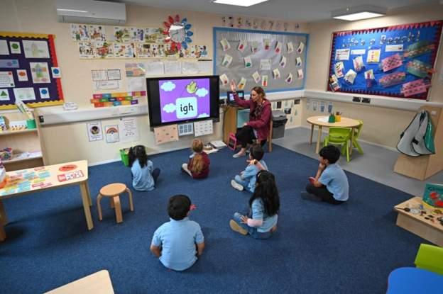 Young children in classroom