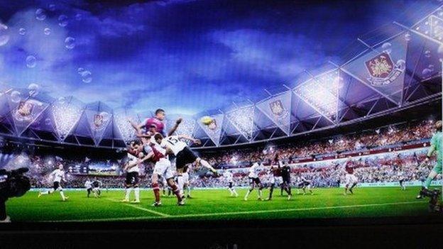 Artist's impression of West Ham at the Olympic Stadium