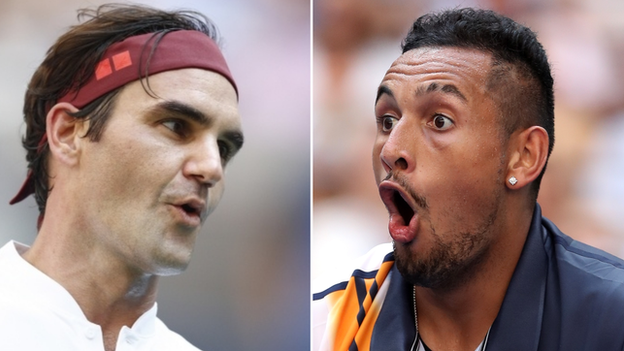 Roger Federer and Nick Kyrgios