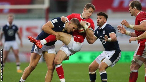 Liam Williams played his 64th international for Wales in the recent 14-10 defeat against Scotland