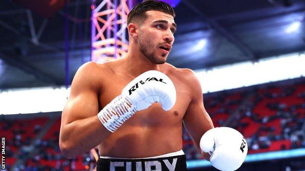 Tommy Fury in the ring