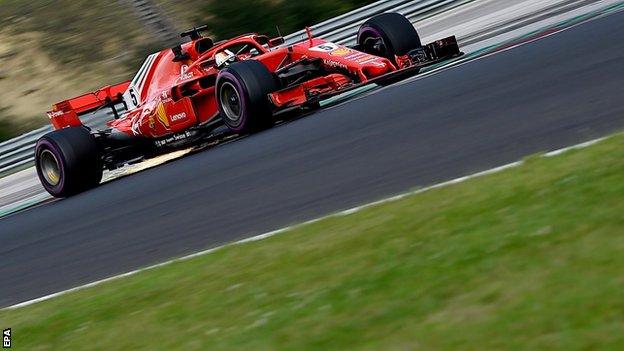 Sebastian Vettel in action for Ferrari