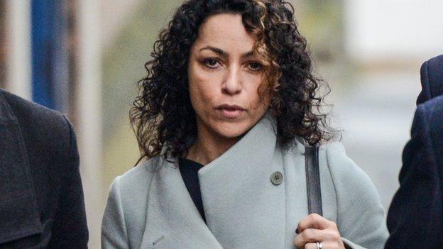 Eva Carneiro arriving at Croydon Employment Tribunal