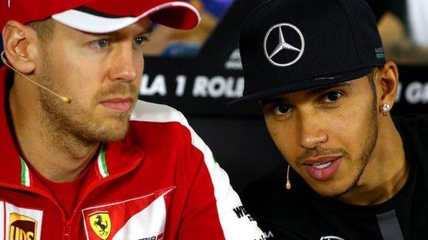 Sebastian Vettel and Lewis Hamilton