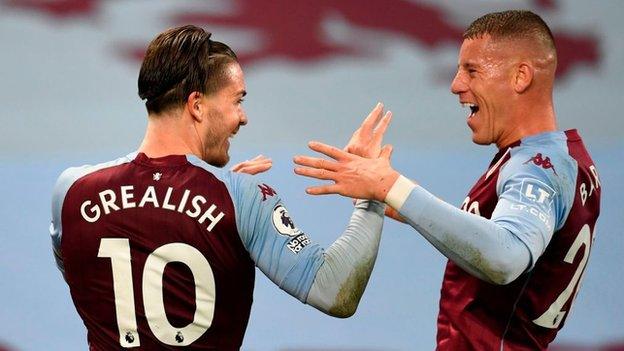 Aston Villa's Jack Grealish and Ross Barkley