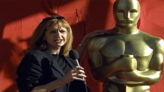 Jackie bird at the Oscars