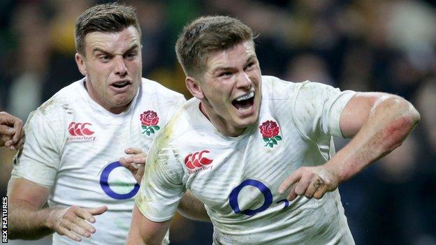 England 10 and 12 George Ford and Owen Farrell