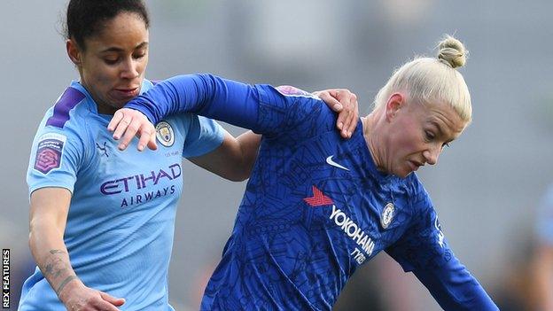 Manchester City v Chelsea in the Women's Super League