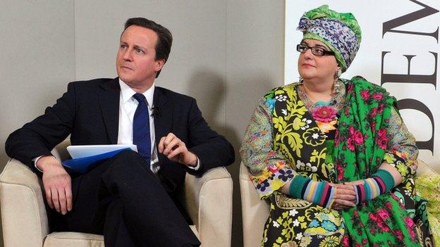 David Cameron with Camila Batmanghelidjh