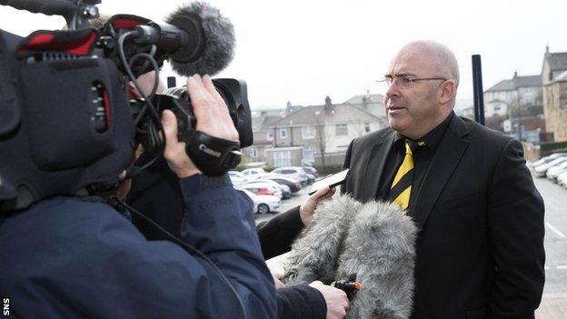 Alloa Athletic chairman Mike Mulraney