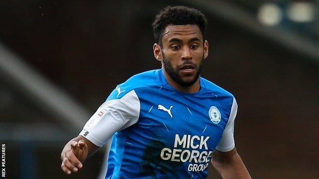 Nathan Thompson in action for Peterborough