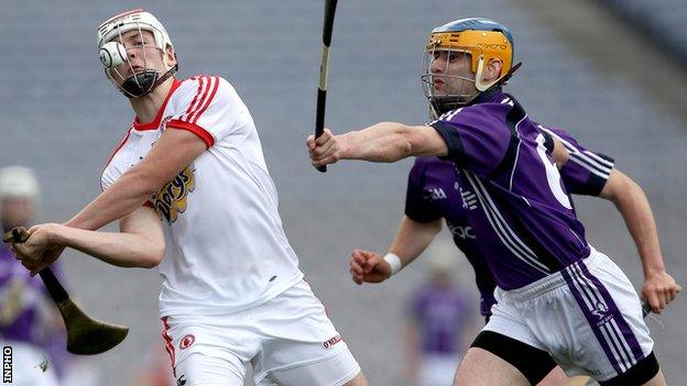 Tyrone hurler Damian Casey in action in the 2014 Nicky Rackard Cup Final against Fingal