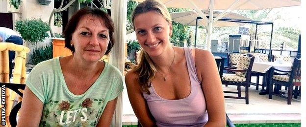 Pavla and Petra Kvitova in Dubai