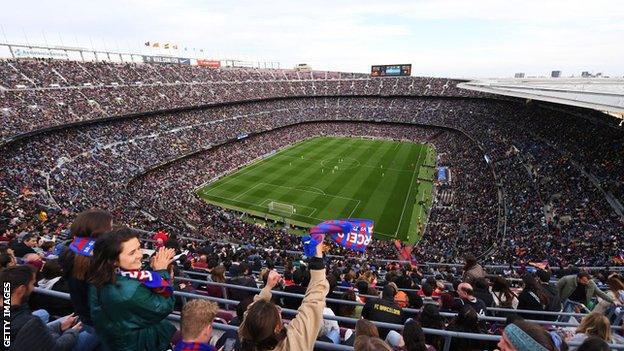 Barcelona fans at Nou Camp