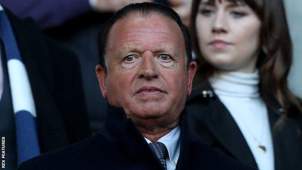 Bolton owner Ken Anderson in the stands