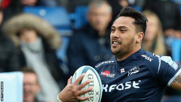 Denny Solomona has scored three tries for Sale Sharks so far this season