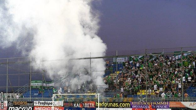 Hibernian must pay a fine for the behaviour of their supporters in Greece