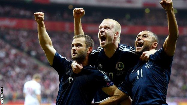 Shaun Maloney, Steven Naismith and Ikechi Anya are Scotland regulars under Gordon Strachan