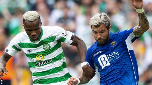 Richard Foster (right) in action for St Johnstone