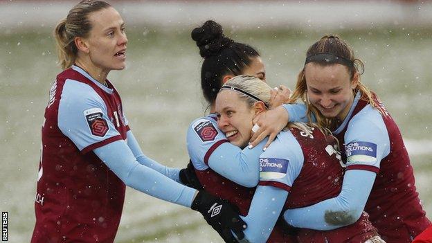 Katerina Svitkova celebrates scoring